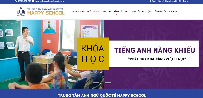 Thiết kế website giáo dục-trường học