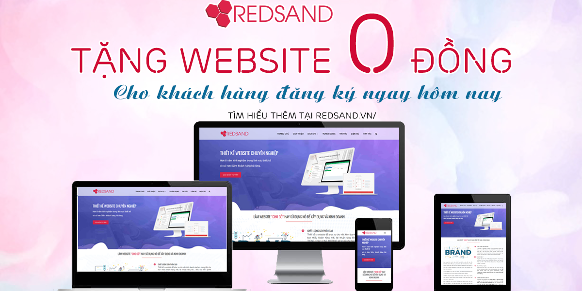 thiết kế website 0 đồng tại Redsand